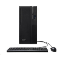 ACER PC Veriton VS2720G, i5-14400,8GB DDR5,512GB M.2 SSD,Wifi,DVD±RW,USB KB+mouse,No OS,180W,Black