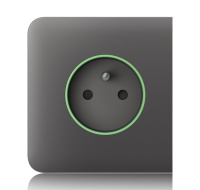 Ajax  SideCover (smart) - Boční kryt zásuvky, horizontální, šedá