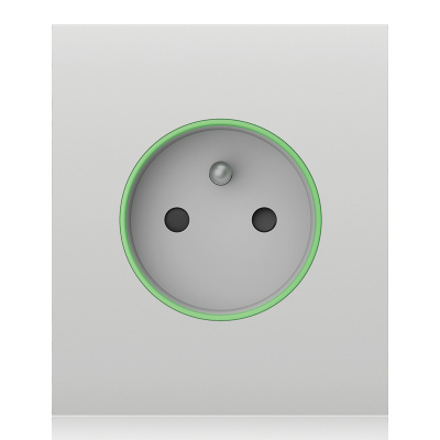 Ajax CenterCover (smart) - Středový kryt zásuvky, horizontální, bílá