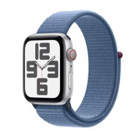 APPLE Watch SE GPS + Cellular 44mm Silver Aluminium Case with Winter Blue Sport Loop