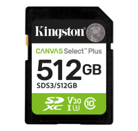 Kingston SDXC karta 512GB Canvas Select Plus, U1, V10, A1