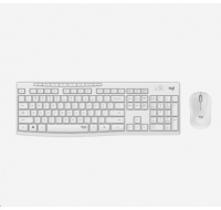 Logitech Silent Wireless Combo MK295, bezdrátová klávesnice + myš, US, Off-White