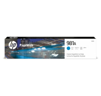 HP 981A Cyan Original PageWide Cartridge (6,000 pages)