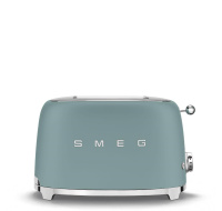 Smeg TSF01EGMEU toustovač / topinkovač, 2 toasty, 6 úrovní opékání, zásuvka na drobky, styl. 50. let, smaragdově zelená
