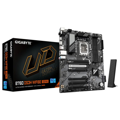 GIGABYTE MB Sc LGA1700 B760 DS3H WIFI6E GEN5, Intel B760, 4xDDR5, 1xDP, 1xHDMI, WiFi