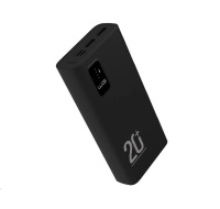 WG - Power Bank 20000 mAh, USB-C PD 20W + USB-A QC 3.0 22.5W, černá