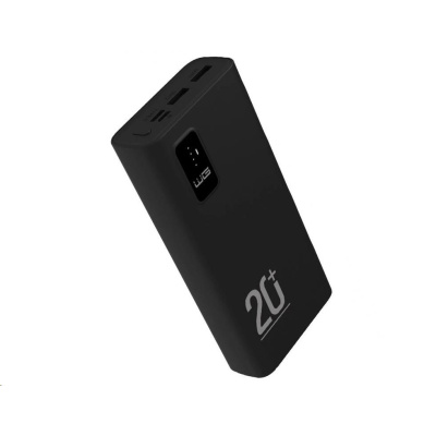 WG - Power Bank 20000 mAh, USB-C PD 20W + USB-A QC 3.0 22.5W, černá