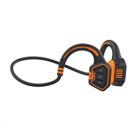 EVOLVEO bezdrátová sluchátka BoneSwim MP3 16GB, na lícní kosti, oranžová