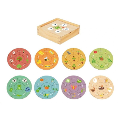 Dřevěné puzzle pro děti - životní cyklus