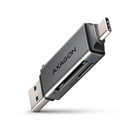 BAZAR - AXAGON CRE-DAC, USB-C + USB-A, 5 Gbps - MINI čtečka karet, 2-slot & lun SD/microSD, - Po opravě (Komplet)