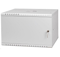 LEXI-Net 19" nástěnný rozvaděč Basic 6U 520x350, plechové dveře, bez zad, rozložený, šedý