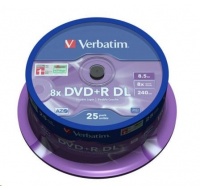 VERBATIM DVD+R(25-pack) Double layer/8x/8.5GB/spindle