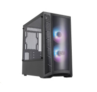 Cooler Master case MasterBox MB320L, aRGB, mATX, Mid Tower, černá, bez zdroje, ARGB ovladač