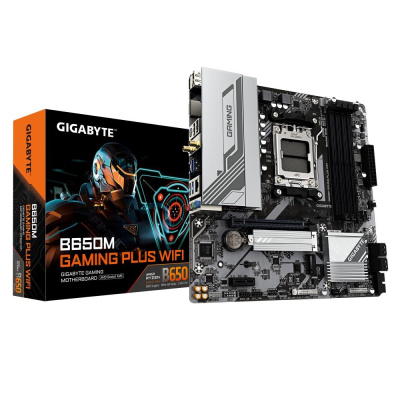 GIGABYTE MB Sc AM5 B650M GAMING PLUS WF, AMD B650, 4xDDR5, 2xDP, 1xHDMI, WiFi, mATX