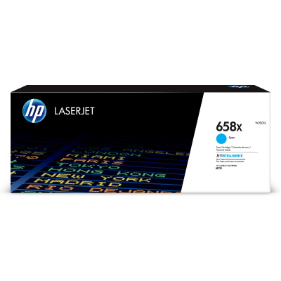 HP 658X Cyan LaserJet Toner Cartridge (28,000 pages)