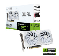 ASUS VGA NVIDIA GeForce RTX 5060 Ti DUAL 8G WHITE, 16GB GDDR7, 3xDP, 1xHDMI