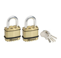 Master Lock Mosazný visací zámek - Excell - 45mm (2 ks / blistr)