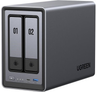 UGREEN NASync DXP2800 (4C/IntelN100/3,4GHz/8GBRAM/2xSATA/2xM.2/1x2,5GbE/2xUSB2.0/2xUSB3.2/1xUSB-C/HDMI)