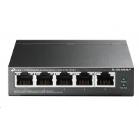 TP-Link switch TL-SG1005LP (5xGbE, 4xPoE+, 40W, fanless)