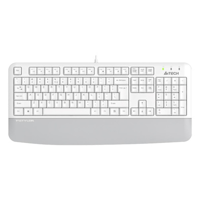 A4tech FK20, multimediální kancelářská klávesnice, CZ/US, USB, bílá