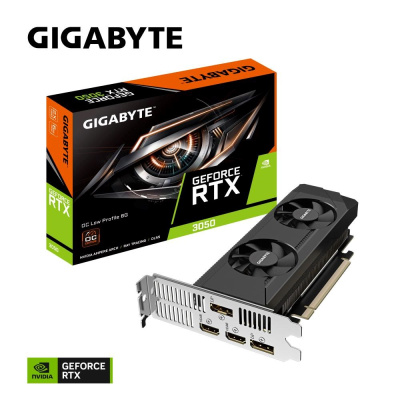 GIGABYTE VGA NVIDIA GeForce RTX 3050 Low Profile OC 6G, 6G GDDR6, 2xDP, 2xHDMI