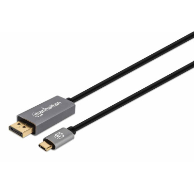 Manhattan kabel USB-C na DisplayPort 1.4, USB-C Male na DisplayPort Male, 2m, černá