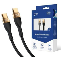 3mk datový kabel - Hyper Silicone Cable C to C 2m 100W, černá