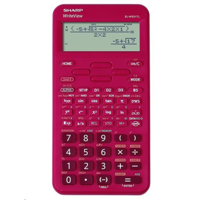 SHARP kalkulačka - ELW531TLBRD - Blister - červená