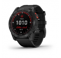 Garmin fenix 7X Solar,Gray/ Black Silicone Band