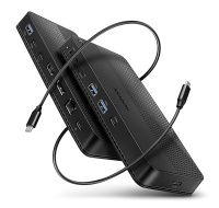 AXAGON HMC-U4, USB4 40Gbps dock, 3x USB-A, 2x USB-C, HDMI & DP 8K/30Hz, RJ-45, SD/mSD, audio, PD 100W, kabel USB-C 80cm