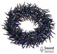 Solight LED venkovní vánoční řetěz s dálkový ovládáním a zvukovým senzorem - Cluster, 576 LED