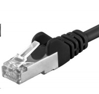 PREMIUMCORD Patch kabel CAT6a S-FTP, RJ45-RJ45, AWG 26/7 1,5m černá