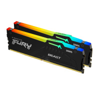 KINGSTON DIMM DDR5 64GB (Kit of 2) 6400MT/s CL32 Non-ECC FURY Beast RGB XMP, Černá