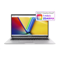 ASUS NTB Vivobook 15 (X1502VA-BQ1364W), i5-13420H, 15.6" FHD, 16GB, 512GB SSD, UHD, W11 Home, Cool Silver