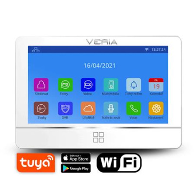 Veria LCD monitor videotelefonu 8277B-W (Wi-Fi) série 2-WIRE bílý