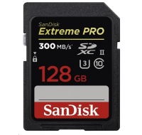 SanDisk SDXC karta 128GB Extreme Pro (300MB/s UHS-II)