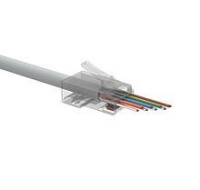 Solarix Univerzální EASY konektor RJ45 CAT5E STP 8p8c na drát i licnu / 100 ks SXRJ45-5E-STP-EASY