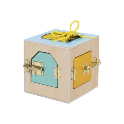 Montessori activity kostka se zámky