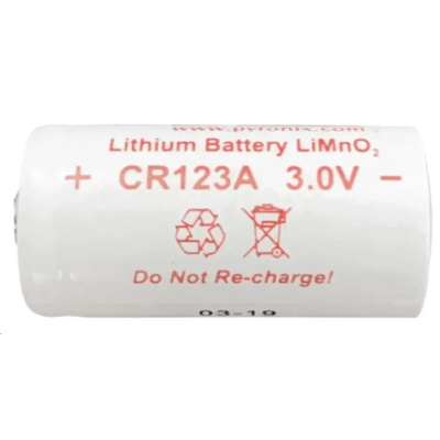 Hikvision DS-PDP-IN-CR123A, Lithiová baterie 1600 mAh; 3.0V