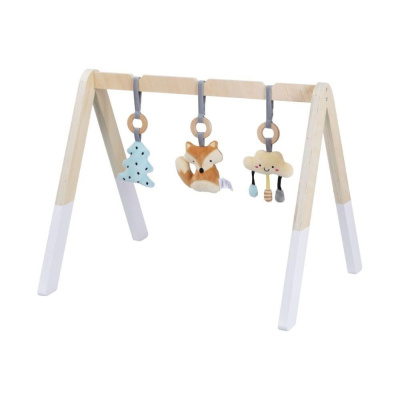 Dřevěná dětská hrazdička s liškou