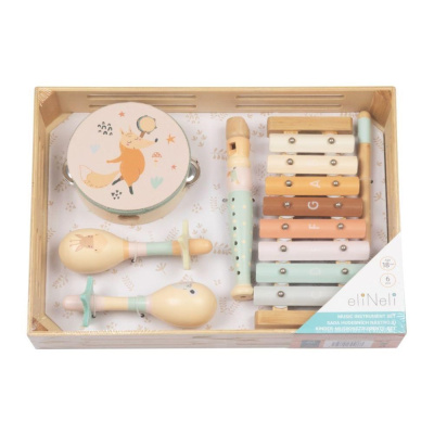 Sada hudebních nástrojů pro děti se zvířátky