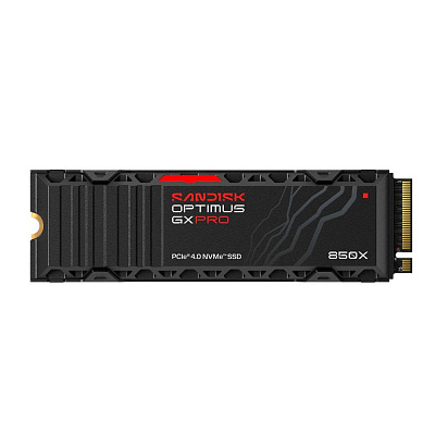 SANDISK SSD OPTIMUS GX PRO 850X NVMe 2TB PCIe, Gen4, (R:7300, W:6600MB/s). chladič