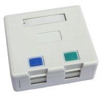 Zásuvka Lux-2port na om.UTP, prázdná