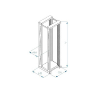 TRITON 19" montážní rám 32U, dvoudílný, hloubka 600mm