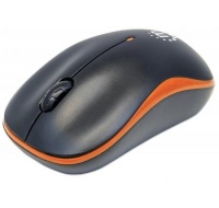 MANHATTAN Myš Success, USB optická, 1000 dpi, černo-oranžová