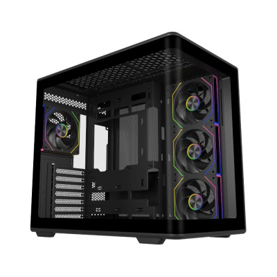 Cooler Master case Elite 600, ATX, Průhledná bočnice, 4x 120mm Fan, Černá