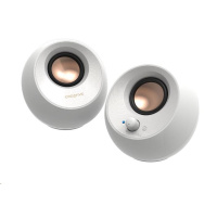 BAZAR - Creative PEBBLE V3, stolní 2.0 reproduktory s USB-C a Bluetooth 5.0 - bílé - Poškozený obal (Komplet)