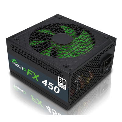 EVOLVEO FX 450, zdroj 450W ATX, 14cm, tichý, 80+, bulk, záruka 3 roky