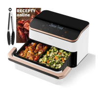 BAZAR - Cosori TF101S Dual blaze TwinFry 10l hozkovzdušná fritéza - bílá - Poškozený obal (Komplet)