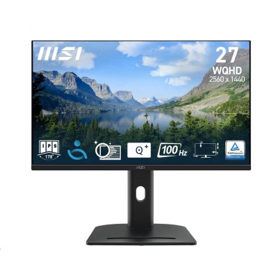 MSI LCD PRO MP275QPG, 27" 2560x1440, IPS, 100Hz, 4ms, VESA 100x100mm, N/A, Black